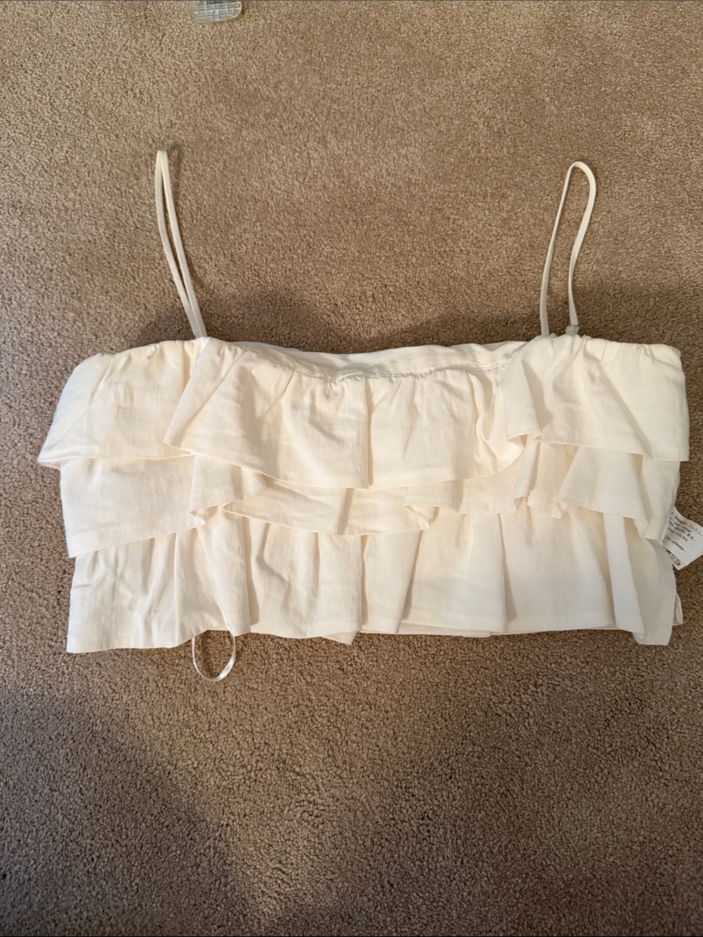 Women’s Cream Ruffle Cami Top